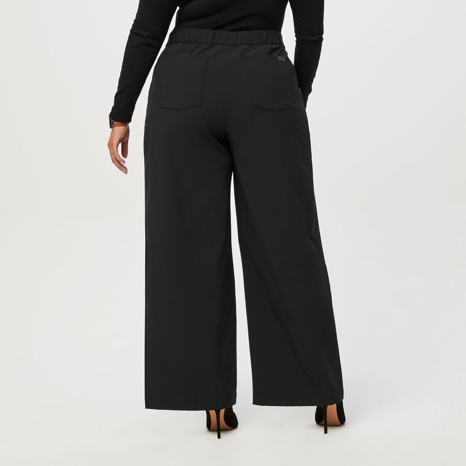 Women's FIGSPRO High Waisted Wide Leg Trouser™ - Black