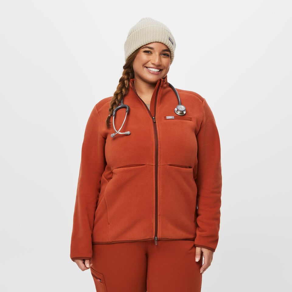 Chaqueta polar On-Shift™ para mujer - Caoba · FIGS