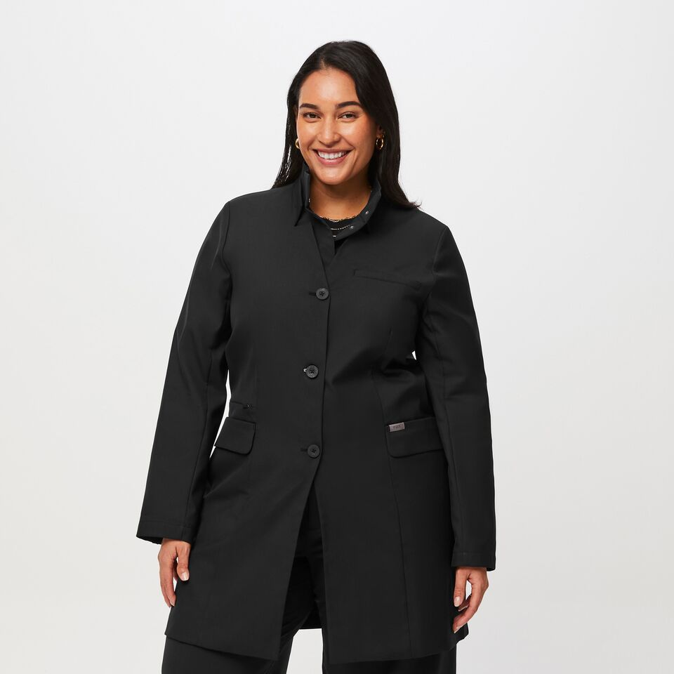 Women s FIGSPRO Lab Coat Black