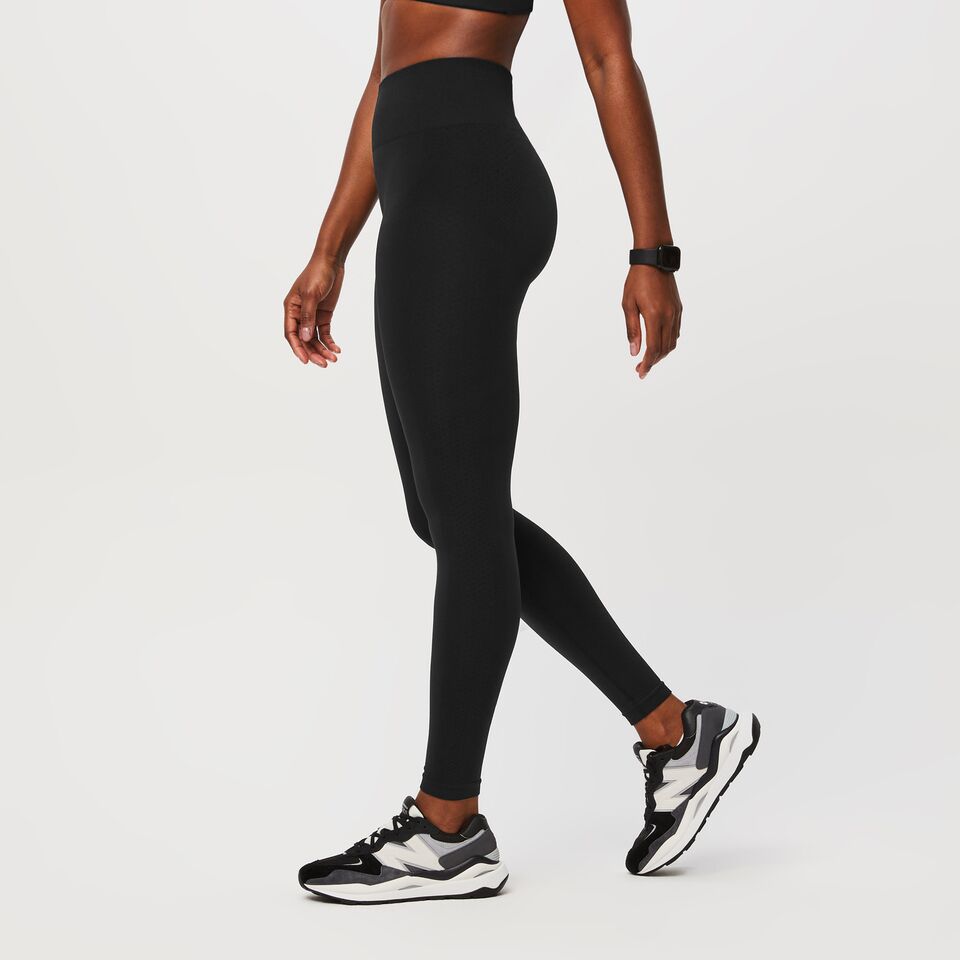 Active High Waisted Fold Over Ombre Leggings Running Yoga Pants