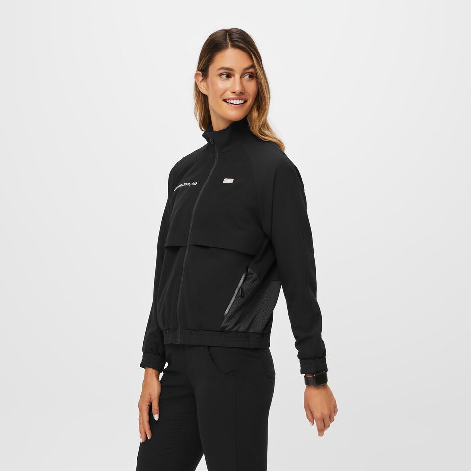 Women’s Sydney Scrub Jacket - Black · FIGS
