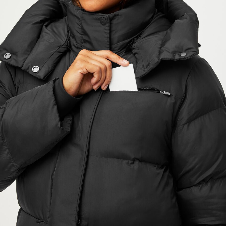 Women's Özlem Puffer - Black · FIGS