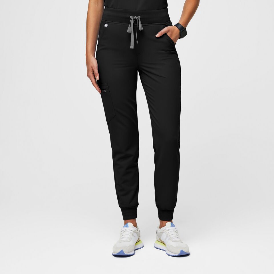 Pantalones deportivos de uniforme médico cintura alta Zamora™ para mujer -  Negro (2) · FIGS