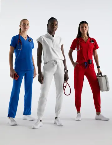 Go USA! Our best-selling scrubs in Winning Red, Optic White and Winning Blue. We’re honored to celebrate you during the Olympic Games.