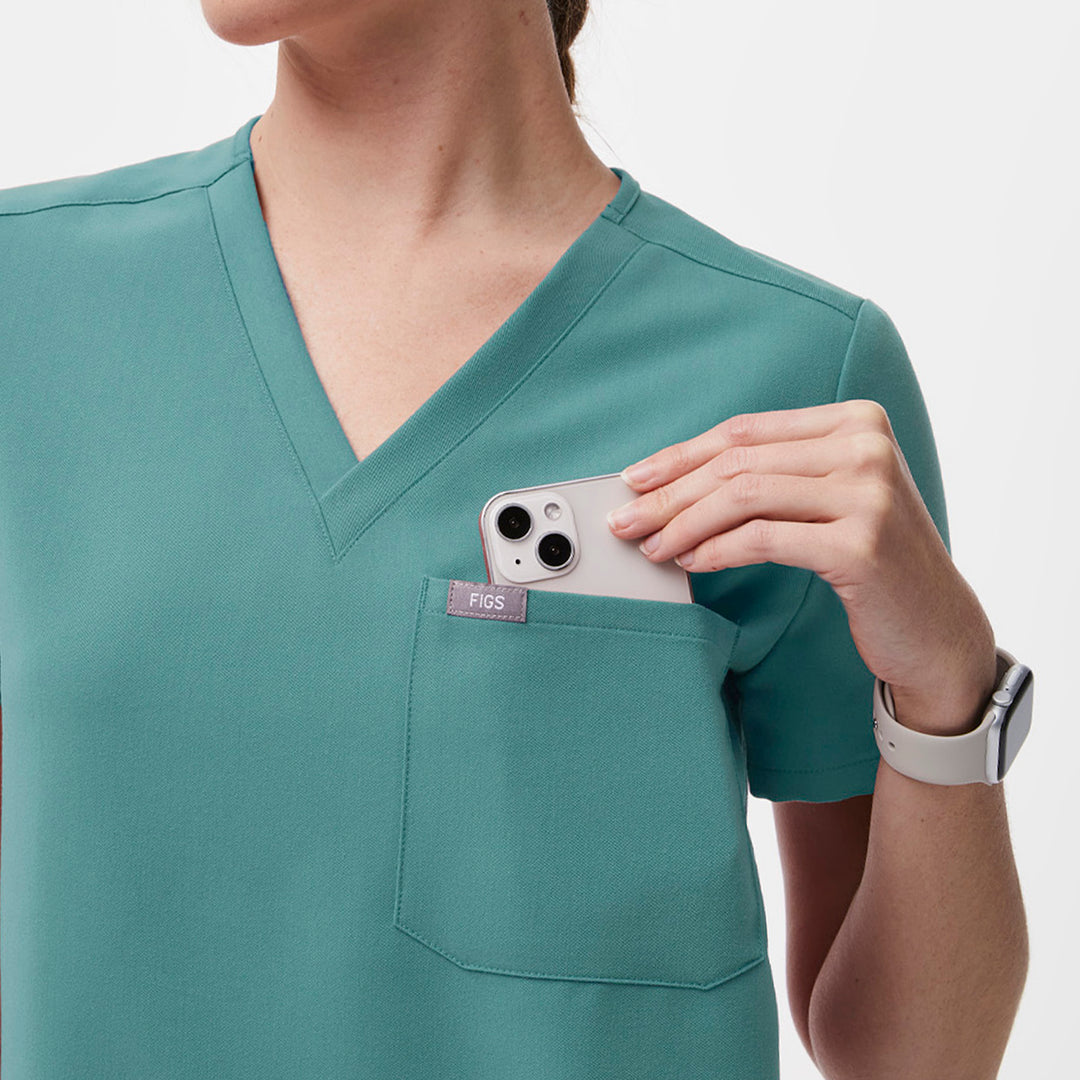 Women's Catarina One-Pocket Scrub Top™ - Hydrogreen · FIGS