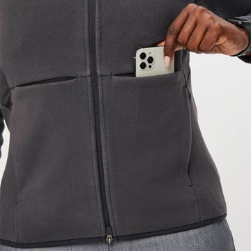 Women's On-Shift Fleece Jacket™ - Deep Charcoal · FIGS